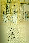 Carl Larsson morgonupvaktning for prins eugen pa lilla hyttnas den oil painting reproduction